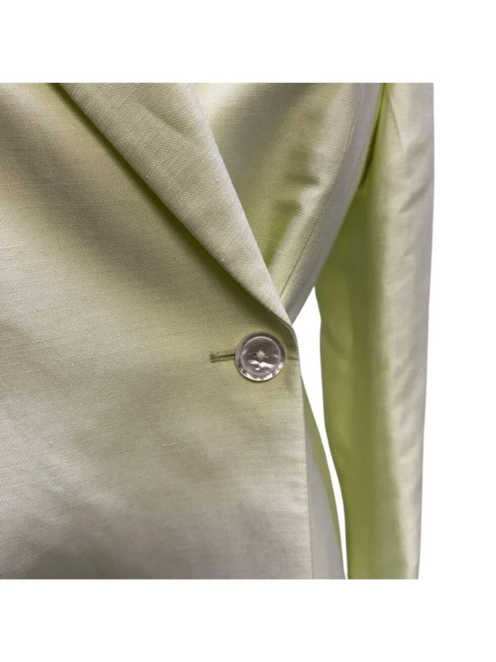 NWT Banana Republic Petite Lime Green Pantsuit Set Blazer & Trousers 4